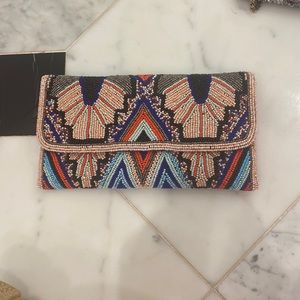 Anthropology beaded hang clutch